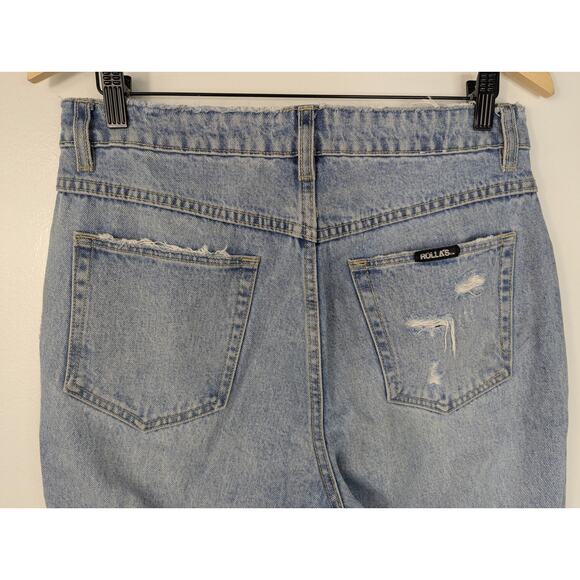 Rolla's Distressed Original Cropped Straight Leg Jean - Picture 6 of 9